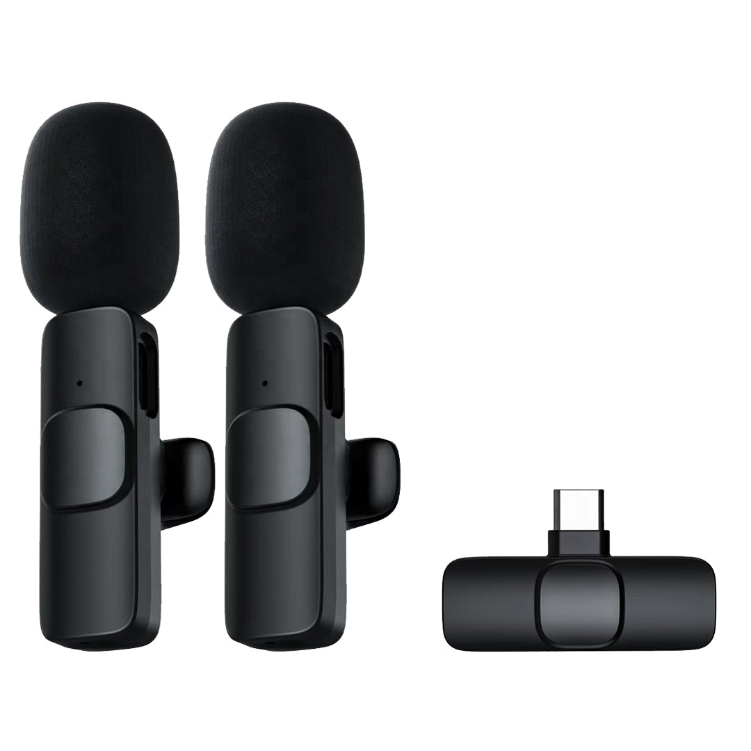 Wireless K9 Lavalier Microphone – Auto‑Pairing Noise‑Reduction Mic for Vlogs & Interviews
