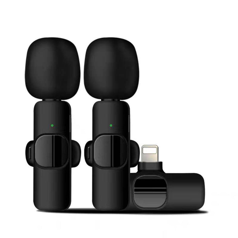Wireless K9 Bluetooth microphone with sleek portable design. 