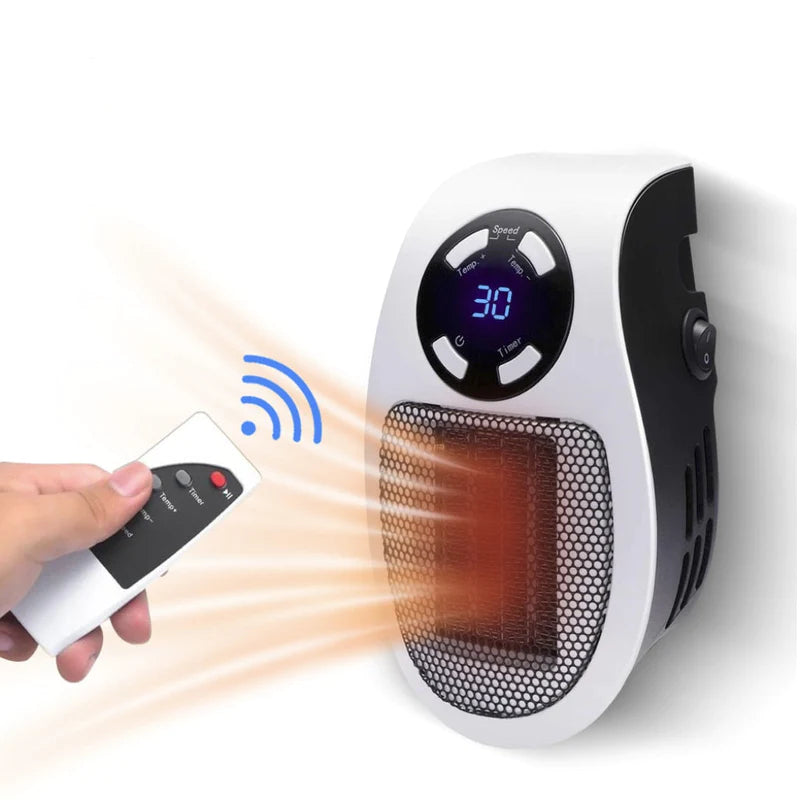 Wall Heater – Portable Plug-In Electric Heater with Adjustable Thermostat