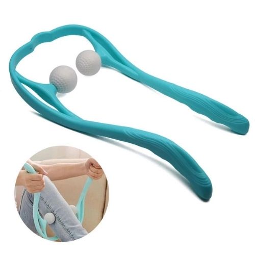 Trigger point massager with double silicone heads
