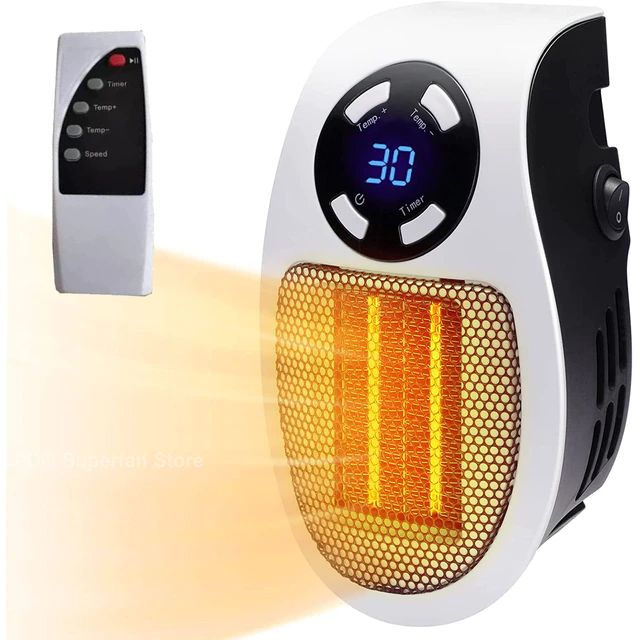 Wall Heater – Portable Plug-In Electric Heater with Adjustable Thermostat