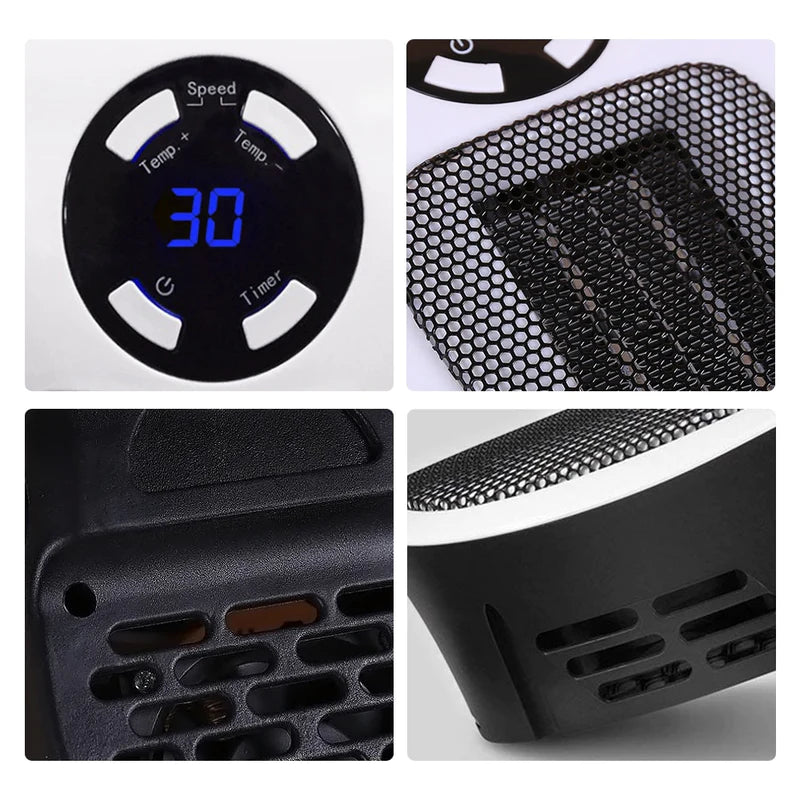 Wall Heater – Portable Plug-In Electric Heater with Adjustable Thermostat
