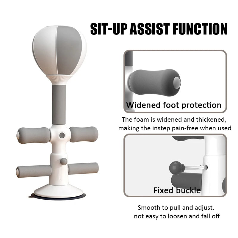 Close‑up of height adjustment and padded handles
