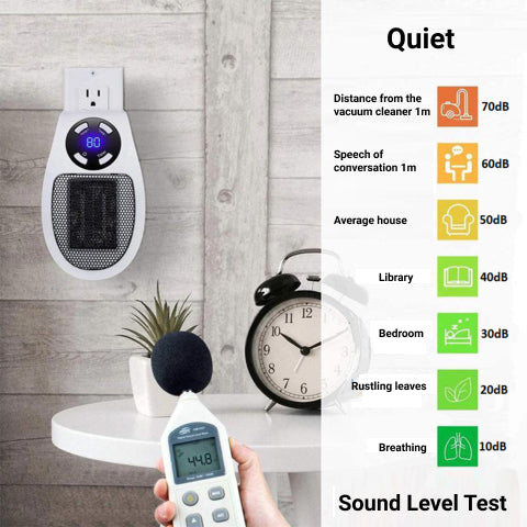 Wall Heater – Portable Plug-In Electric Heater with Adjustable Thermostat