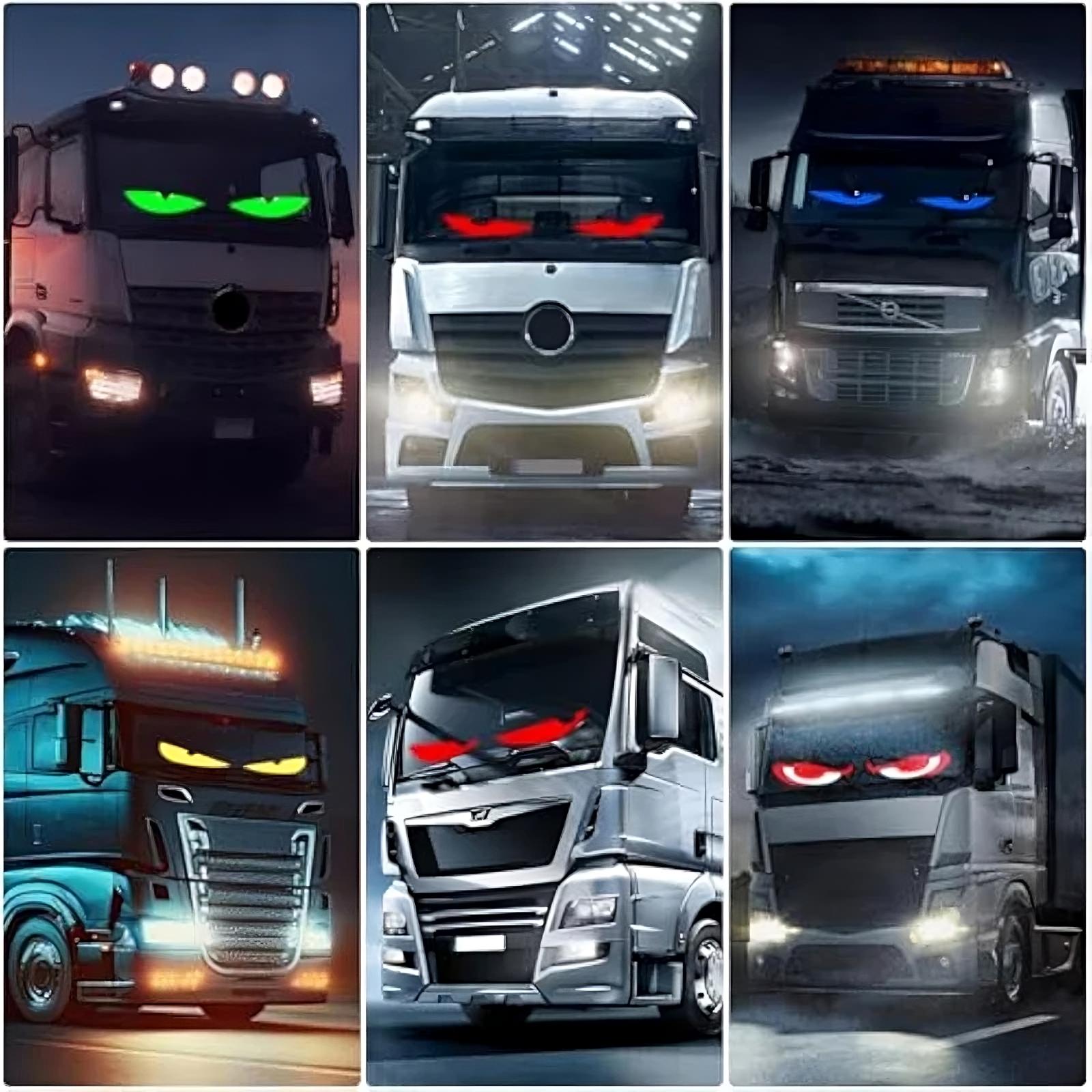 Programmable LED Windshield Display – Waterproof Dynamic Big Eye Lights with App & Remote Control