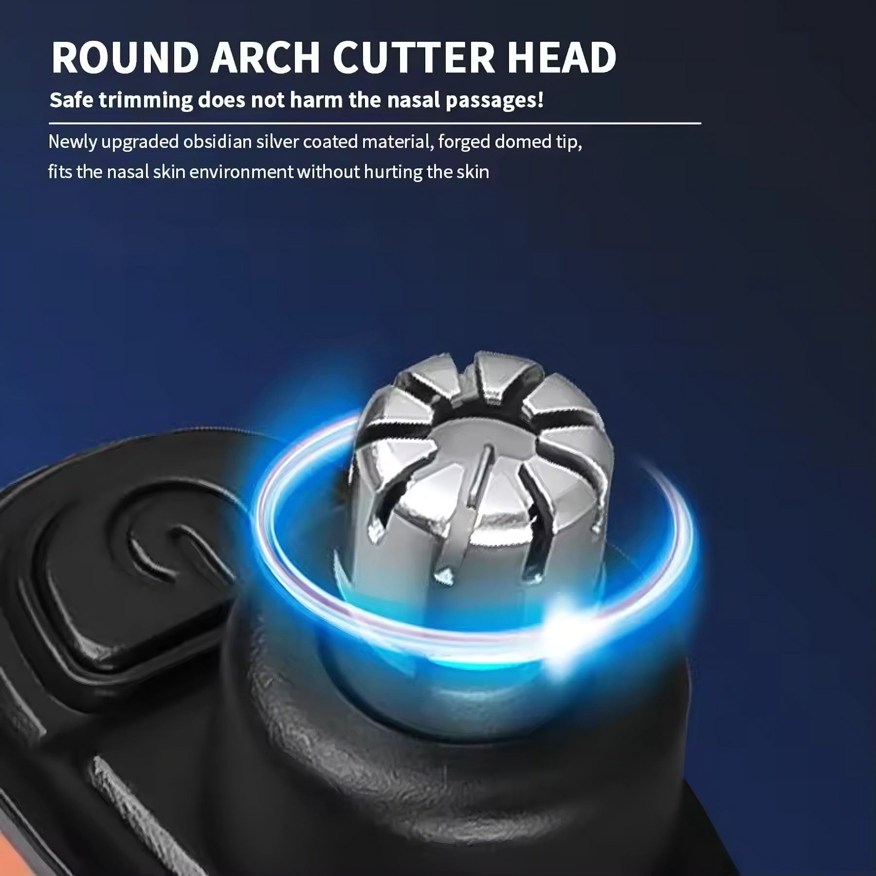Multi‑Use Electric Nose & Ear Hair Trimmer – 360° Stainless Steel Blades with USB Rechargeable Battery
