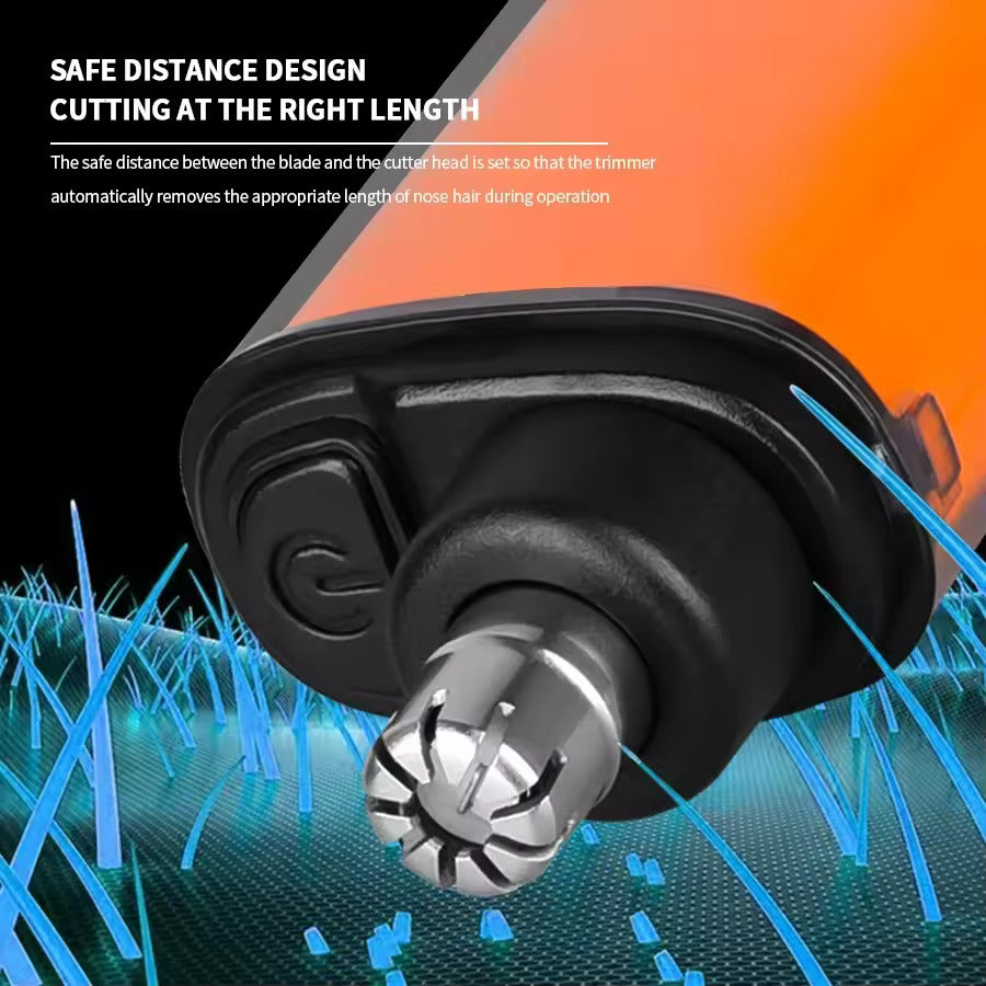 Multi‑Use Electric Nose & Ear Hair Trimmer – 360° Stainless Steel Blades with USB Rechargeable Battery