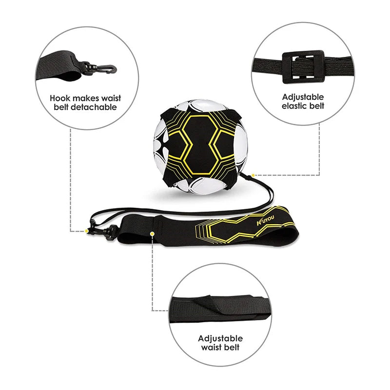Close‑up of adjustable belt and ball holder
