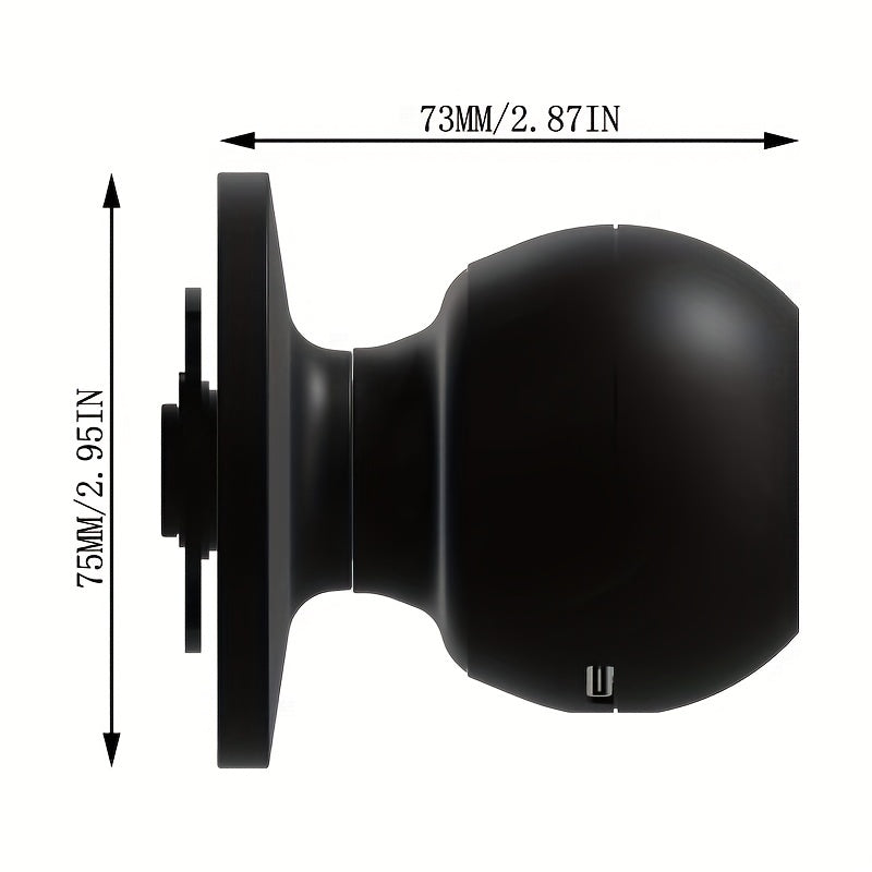 Smart Fingerprint Door Knob – 4‑Way Unlock with Bluetooth App, Keypad & Emergency Power