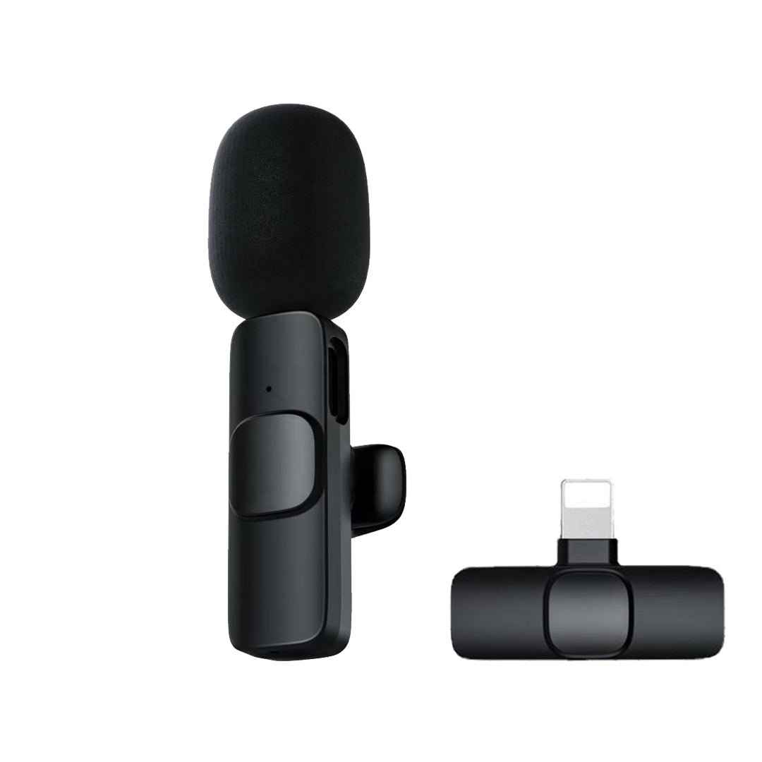 Wireless K9 Lavalier Microphone – Auto‑Pairing Noise‑Reduction Mic for Vlogs & Interviews