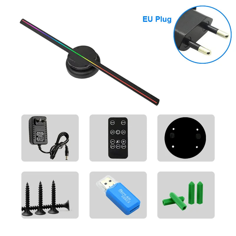 3D Hologram Fan – LED Holographic Display Projector for Advertising & Events