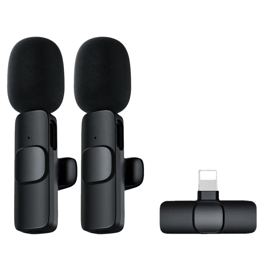 Wireless K9 Lavalier Microphone – Auto‑Pairing Noise‑Reduction Mic for Vlogs & Interviews