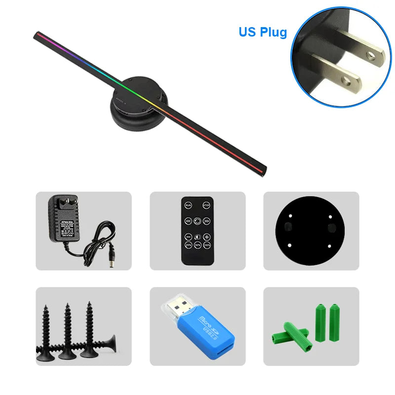 3D Hologram Fan – LED Holographic Display Projector for Advertising & Events