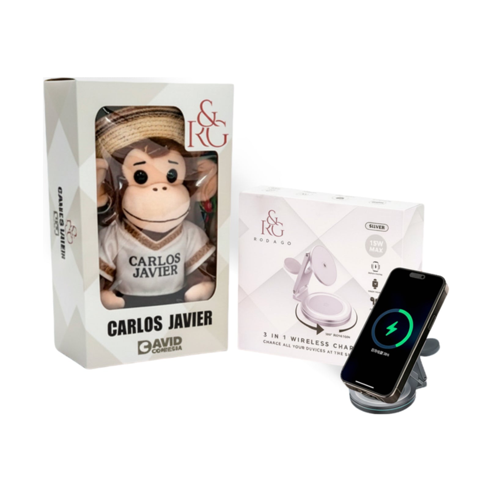 Carlos Javier + Wireless Charger – Bundle $67.49 (Antes $83.99, Ahorra 20%)