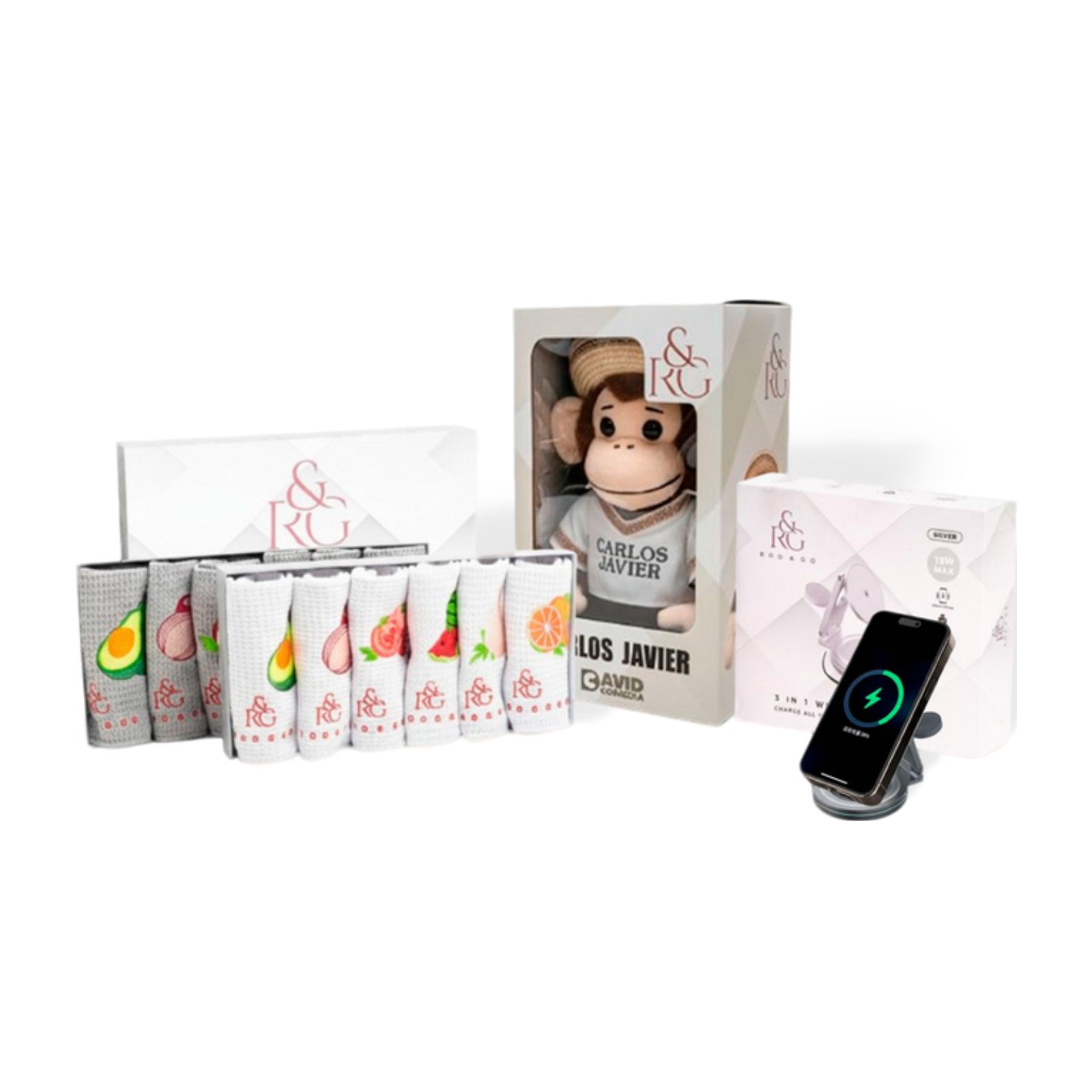 Carlos Javier + Towels + Wireless Charger – Bundle $83.99 (Antes $104.98, Ahorra 20%)