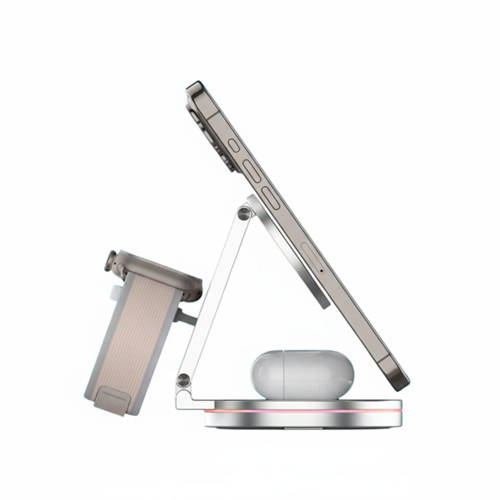 Rod & Go 3-in-1 Foldable MagSafe Wireless Charging Station – iPhone, Apple Watch & AirPods