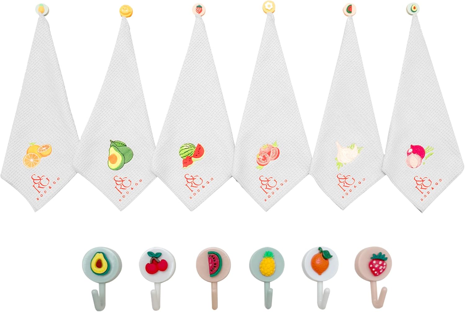 Stack of six folded microfiber towels tied with a ribbon on a countertop, styled as a housewarming or BBQ gift set.